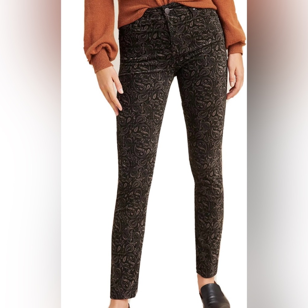 Anthropologie AG The Stevie Velvet High-Rise Skinny size 25
